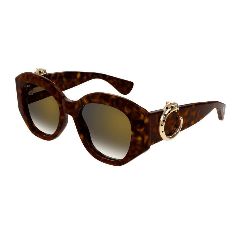 Cartier CT0502S-002 Sunglasses Havana Green Acetate